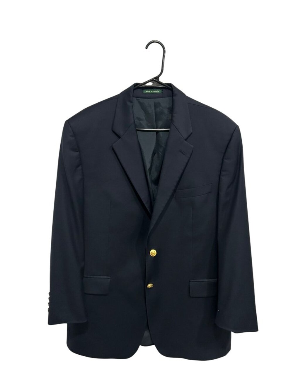 Lauren Ralph Lauren 44R Mens Navy Blazer Jacket Gold Buttons Wool Classic Style
